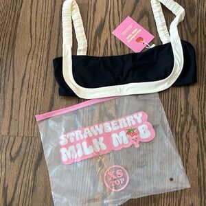 Strawberry milk mob swim top